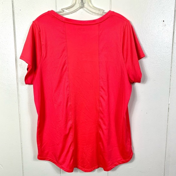 MTA SPORT T-SHIRT SHORT SLEEVES SCOOP NECK SIZE 1X COLOR CORAL-PINK - Picture 3 of 8